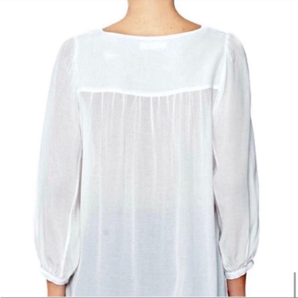 ANINE BING White boho sheer Flowy Tassel Blouse XS - Picture 8 of 14